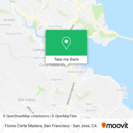 Flores Corte Madera map