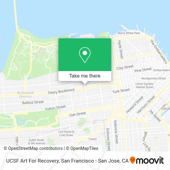 UCSF Art For Recovery map
