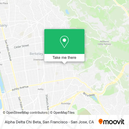 Alpha Delta Chi Beta map