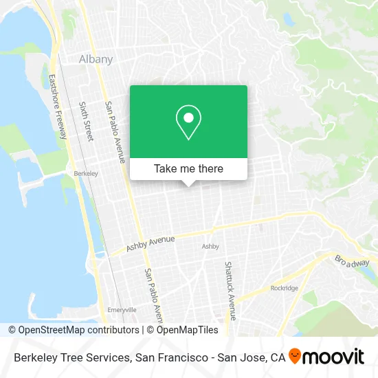 Berkeley Tree Services map