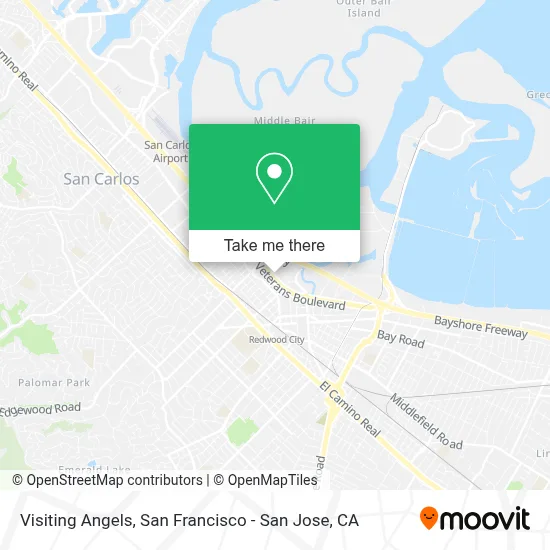 Visiting Angels map