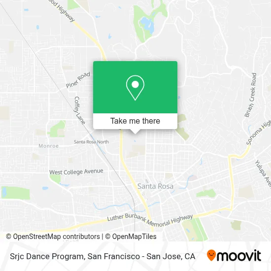 Srjc Dance Program map