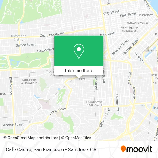 Cafe Castro map