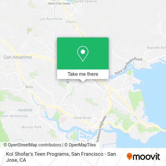 Kol Shofar's Teen Programs map