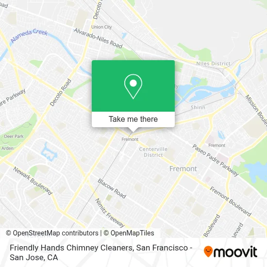 Friendly Hands Chimney Cleaners map