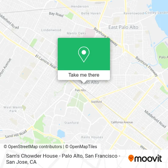 Sam's Chowder House - Palo Alto map