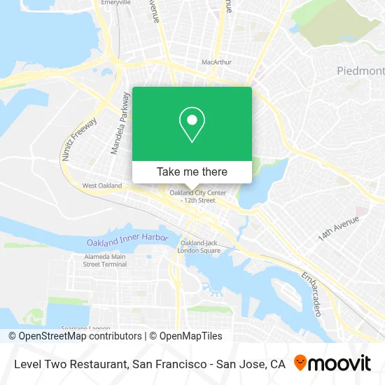 Level Two Restaurant map