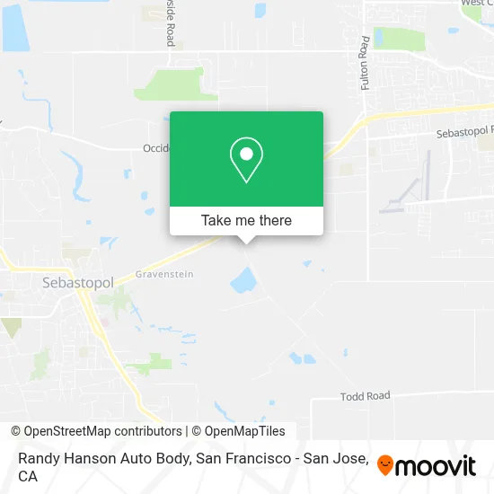 Randy Hanson Auto Body map