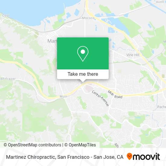 Martinez Chiropractic map
