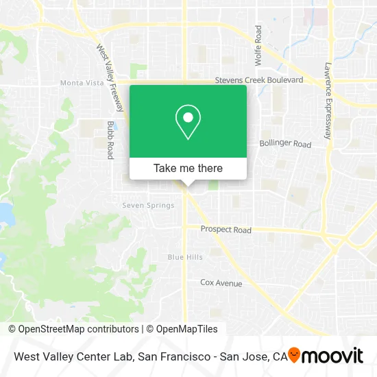 West Valley Center Lab map
