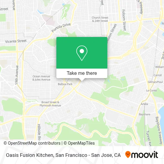 Oasis Fusion Kitchen map