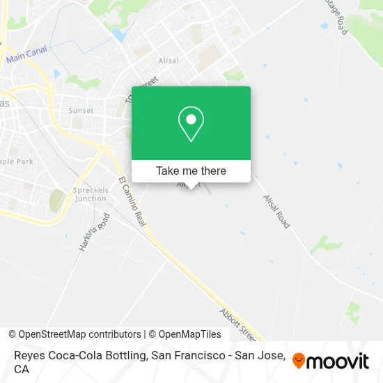 Reyes Coca-Cola Bottling map