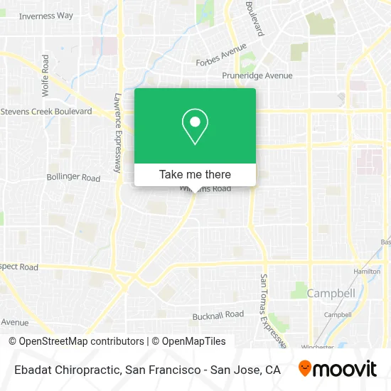 Ebadat Chiropractic map