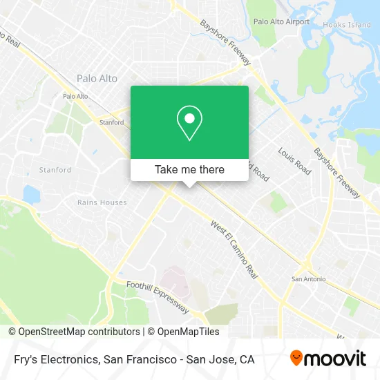 Fry's Electronics map