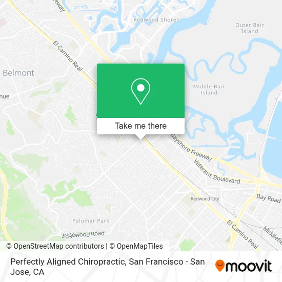 Perfectly Aligned Chiropractic map