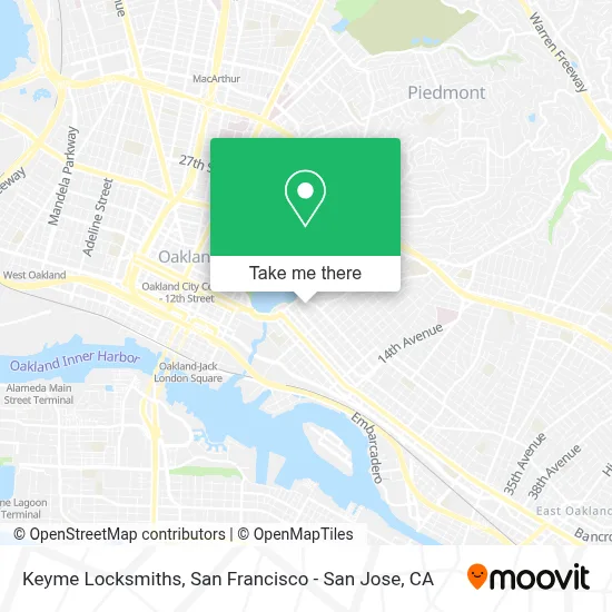 Keyme Locksmiths map