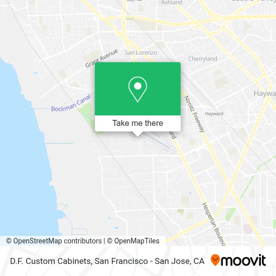 D.F. Custom Cabinets map