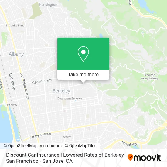 Discount Car Insurance | Lowered Rates of Berkeley map
