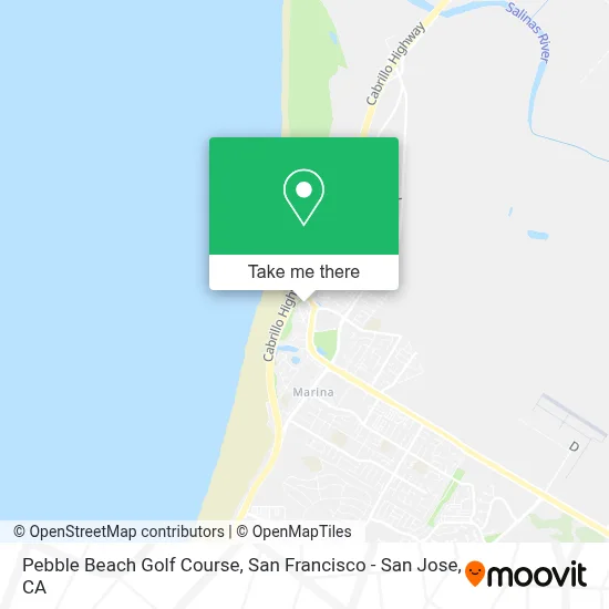 Pebble Beach Golf Course map