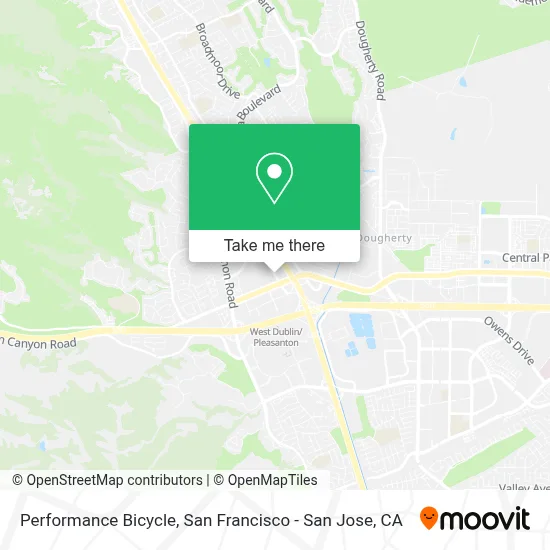 Performance Bicycle map