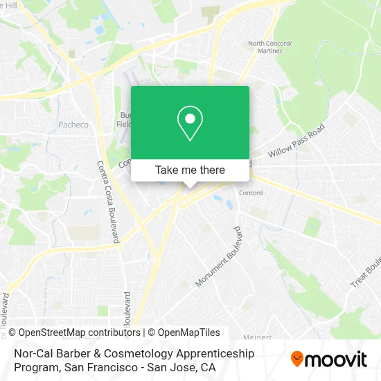 Nor-Cal Barber & Cosmetology Apprenticeship Program map