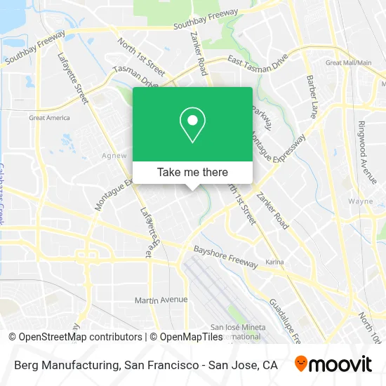 Berg Manufacturing map