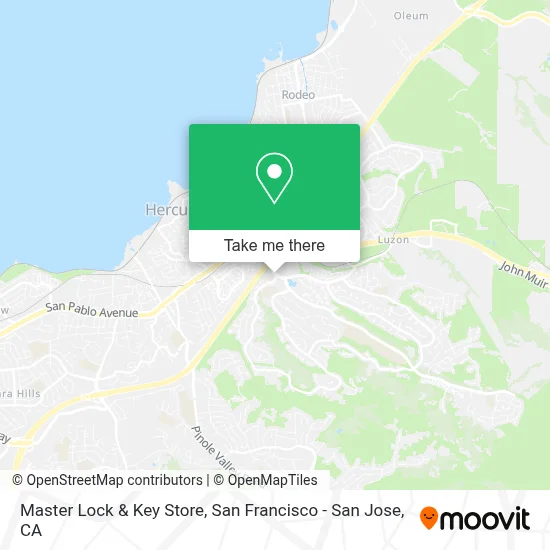 Master Lock & Key Store map