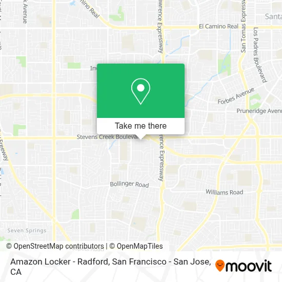 Amazon Locker - Radford map