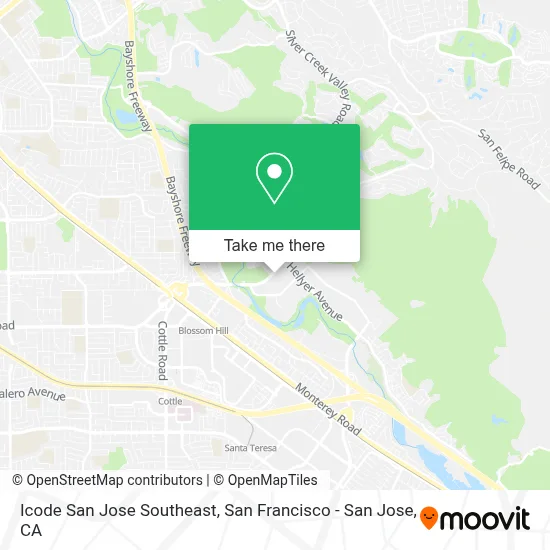Icode San Jose Southeast map