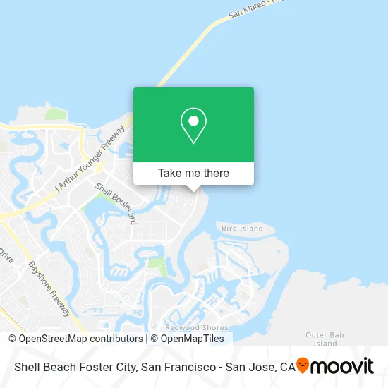 Shell Beach Foster City map