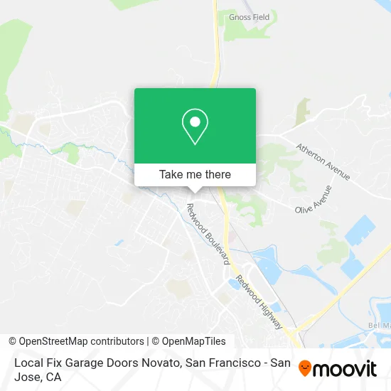 Local Fix Garage Doors Novato map