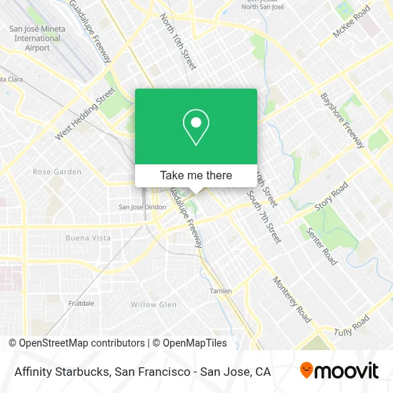 Affinity Starbucks map