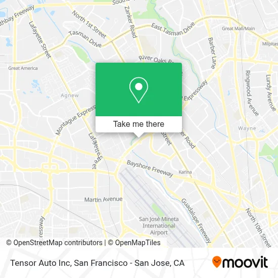 Tensor Auto Inc map