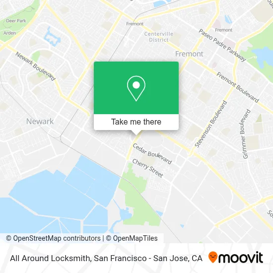 All Around Locksmith map
