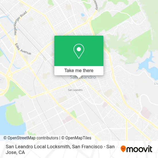 San Leandro Local Locksmith map