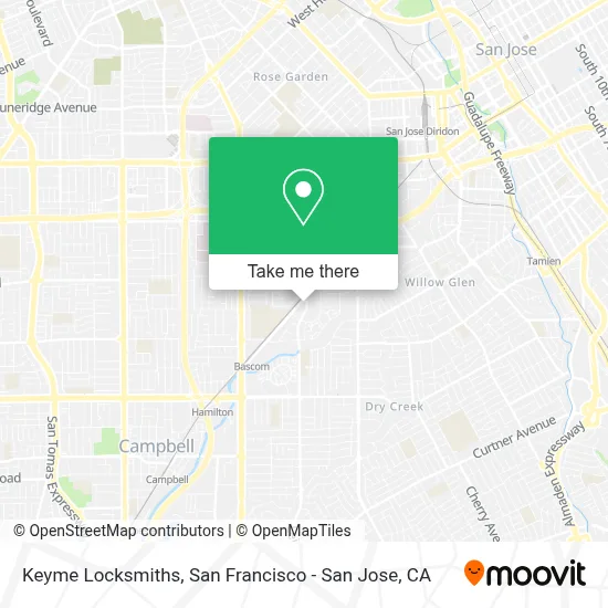 Keyme Locksmiths map