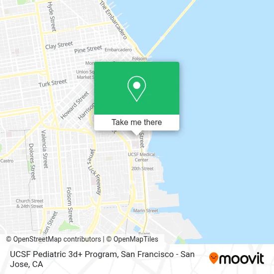 UCSF Pediatric 3d+ Program map
