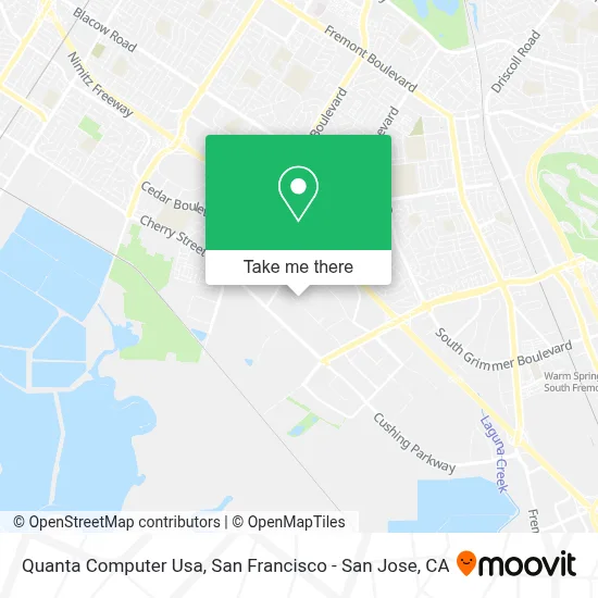 Quanta Computer Usa map