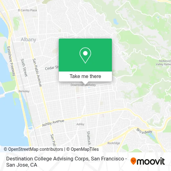 Destination College Advising Corps map