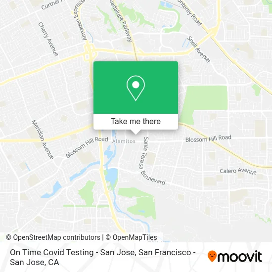 On Time Covid Testing - San Jose map