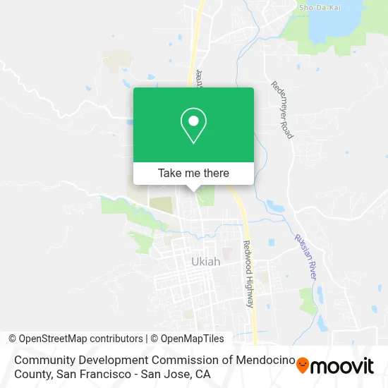 Community Development Commission of Mendocino County map