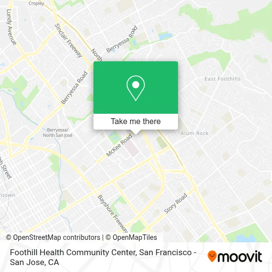 Foothill Health Community Center map