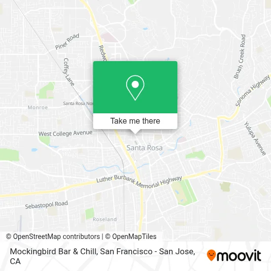 Mockingbird Bar & Chill map