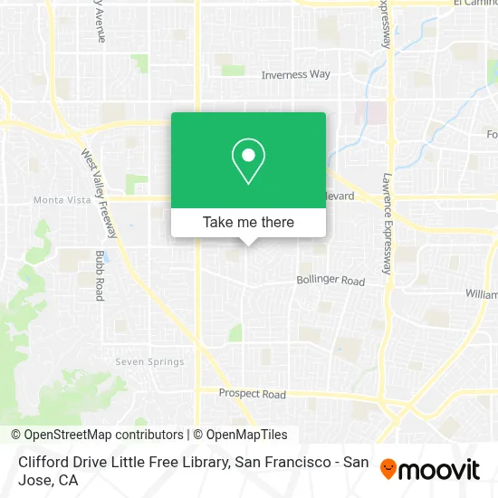 Clifford Drive Little Free Library map