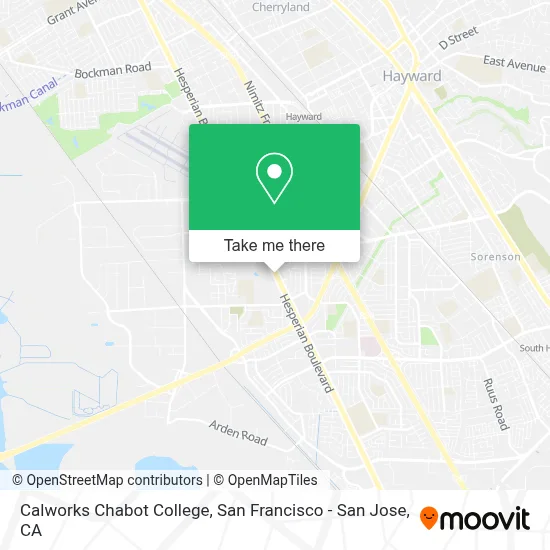 Calworks Chabot College map