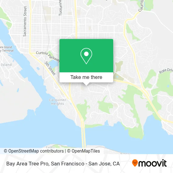 Bay Area Tree Pro map