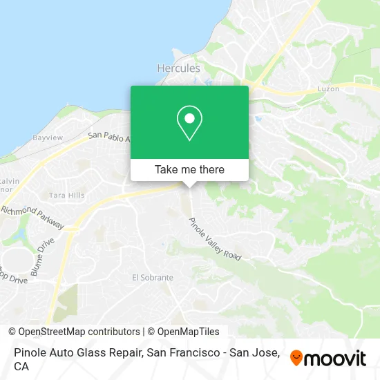 Pinole Auto Glass Repair map