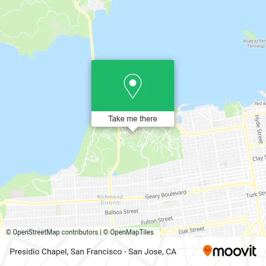 Presidio Chapel map