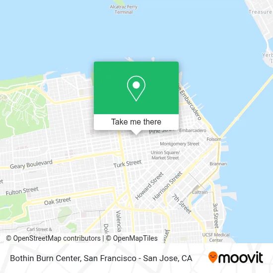 Bothin Burn Center map