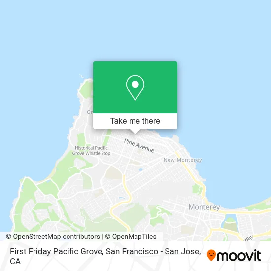 First Friday Pacific Grove map